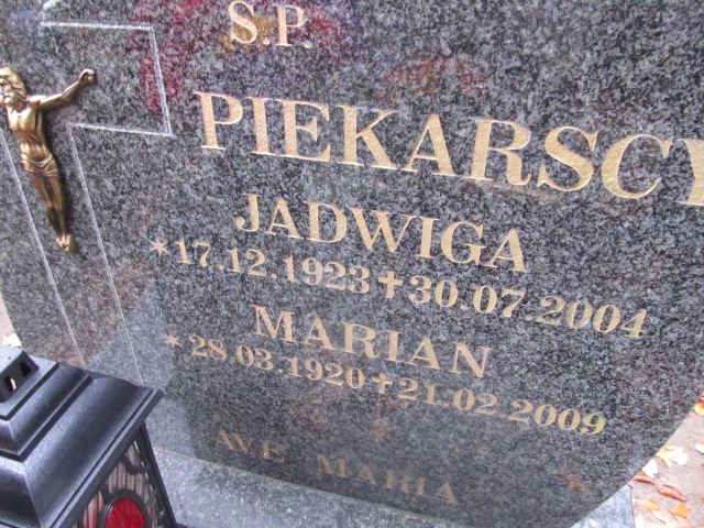 Jadwiga PIEKARSKA 1923 Słupsk - Grobonet - Wyszukiwarka osób pochowanych