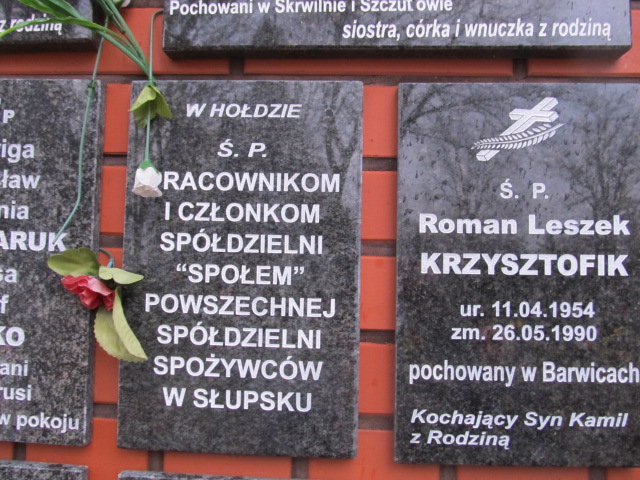Roman Leszek Krzysztofik 1954 Słupsk - Grobonet - Wyszukiwarka osób pochowanych