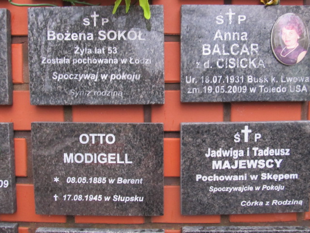 Otto Modigell 1885 Słupsk - Grobonet - Wyszukiwarka osób pochowanych