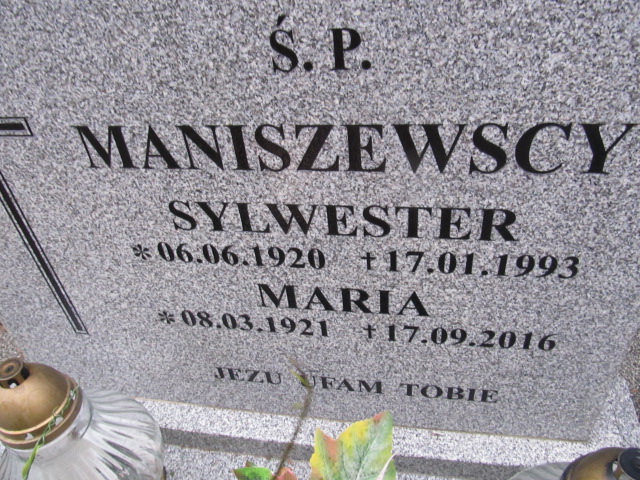 Maria MANISZEWSKA 1921 Słupsk - Grobonet - Wyszukiwarka osób pochowanych