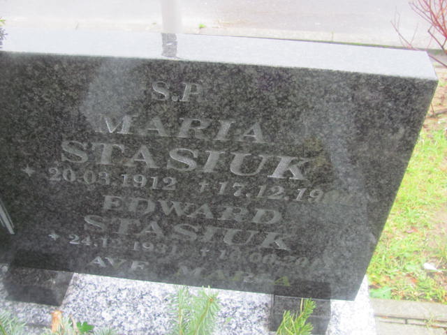 Maria STASIUK 1912 Słupsk - Grobonet - Wyszukiwarka osób pochowanych