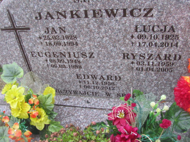 Ryszard JANKIEWICZ 1959 Słupsk - Grobonet - Wyszukiwarka osób pochowanych