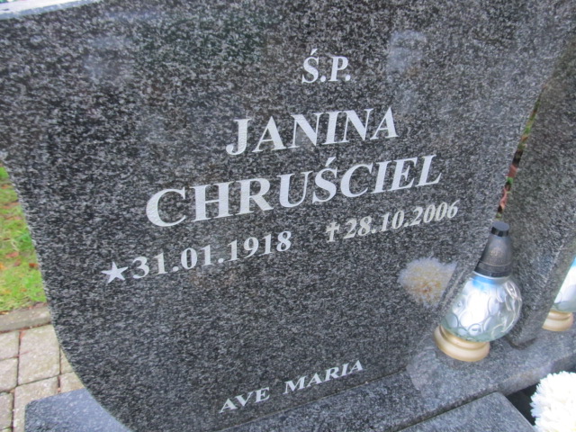 Janina CHRUŚCIEL 1918 Słupsk - Grobonet - Wyszukiwarka osób pochowanych