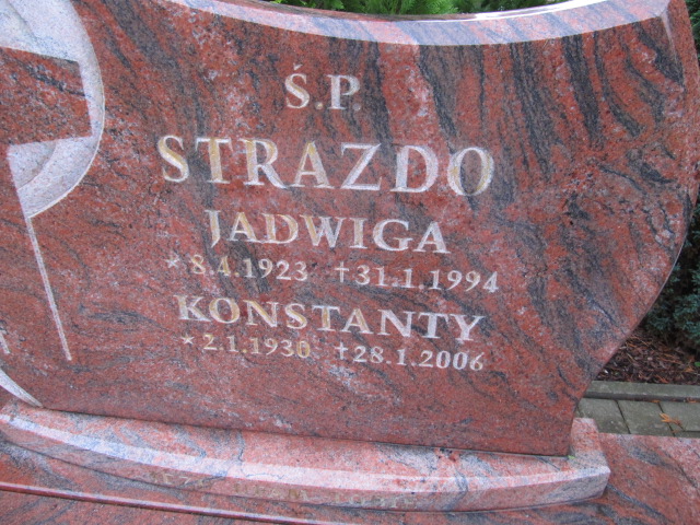 Jadwiga STRAZDO 1923 Słupsk - Grobonet - Wyszukiwarka osób pochowanych