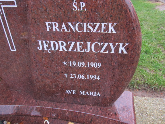 Franciszek JĘDRZEJCZYK 1909 Słupsk - Grobonet - Wyszukiwarka osób pochowanych