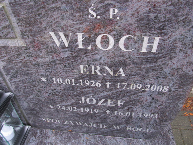 Erna WŁOCH 1926 Słupsk - Grobonet - Wyszukiwarka osób pochowanych