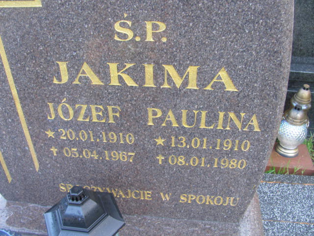 Józef JAKIMA 1910 Słupsk - Grobonet - Wyszukiwarka osób pochowanych