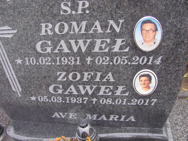 Zofia GAWEŁ 1937 Słupsk - Grobonet - Wyszukiwarka osób pochowanych