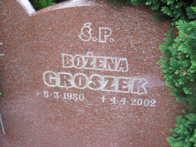 Bożena GROSZEK 1950 Słupsk - Grobonet - Wyszukiwarka osób pochowanych