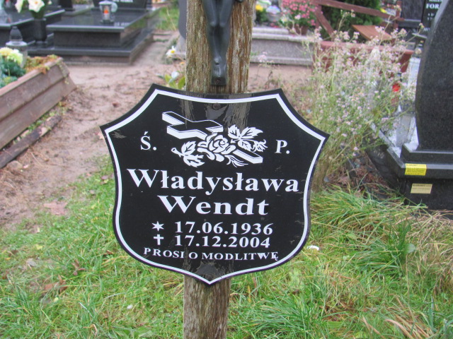 Władysława WENDT 1936 Słupsk - Grobonet - Wyszukiwarka osób pochowanych