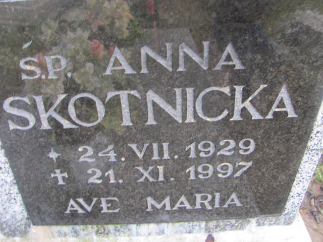 Anna SKOTNICKA 1929 Słupsk - Grobonet - Wyszukiwarka osób pochowanych