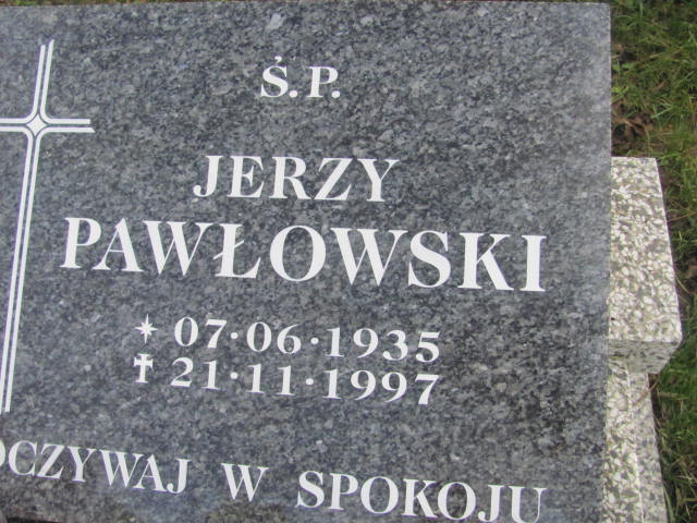 Jerzy PAWŁOWSKI 1935 Słupsk - Grobonet - Wyszukiwarka osób pochowanych