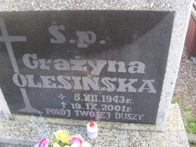 Grażyna OLESIŃSKA 1943 Słupsk - Grobonet - Wyszukiwarka osób pochowanych