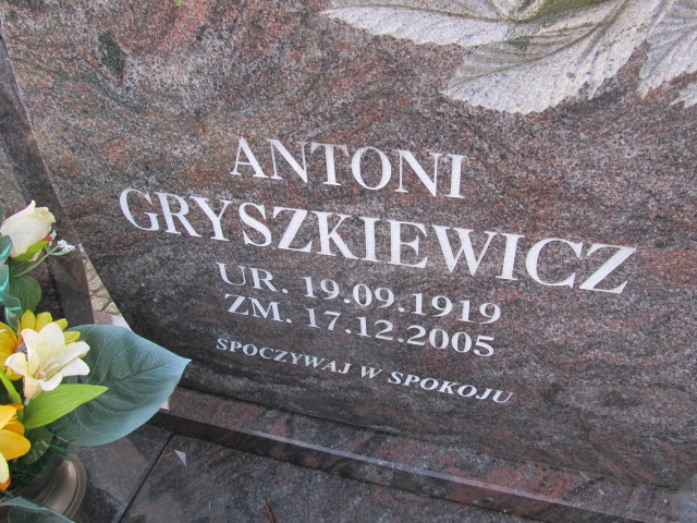 Antoni GRYSZKIEWICZ 1919 Słupsk - Grobonet - Wyszukiwarka osób pochowanych