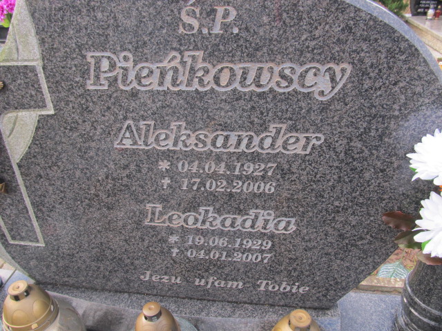 Aleksander PIEŃKOWSKI 1927 Słupsk - Grobonet - Wyszukiwarka osób pochowanych