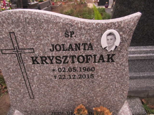 Jolanta KRYSZTOFIAK 1960 Słupsk - Grobonet - Wyszukiwarka osób pochowanych