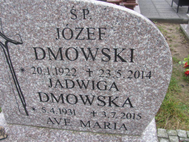 Jadwiga DMOWSKA 1931 Słupsk - Grobonet - Wyszukiwarka osób pochowanych