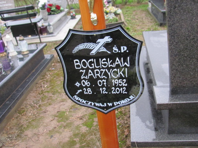 Bogusław ZARZYCKI 1952 Słupsk - Grobonet - Wyszukiwarka osób pochowanych