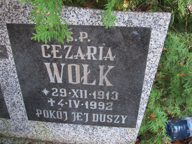 Cezaria WOŁK 1913 Słupsk - Grobonet - Wyszukiwarka osób pochowanych
