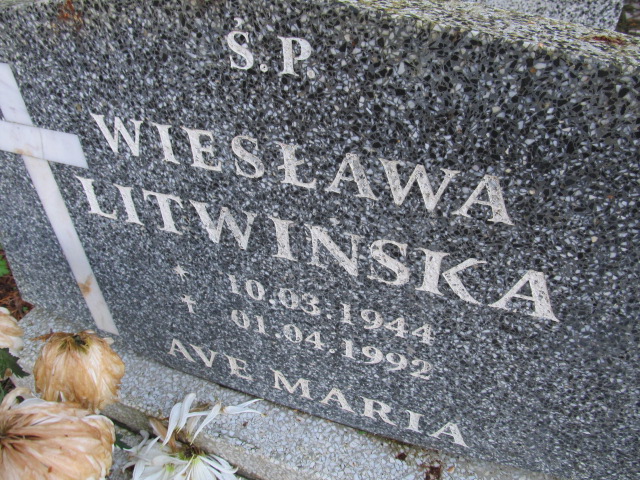 Wiesława LITWIŃSKA 1944 Słupsk - Grobonet - Wyszukiwarka osób pochowanych