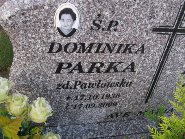 Dominika PARKA 1936 Słupsk - Grobonet - Wyszukiwarka osób pochowanych